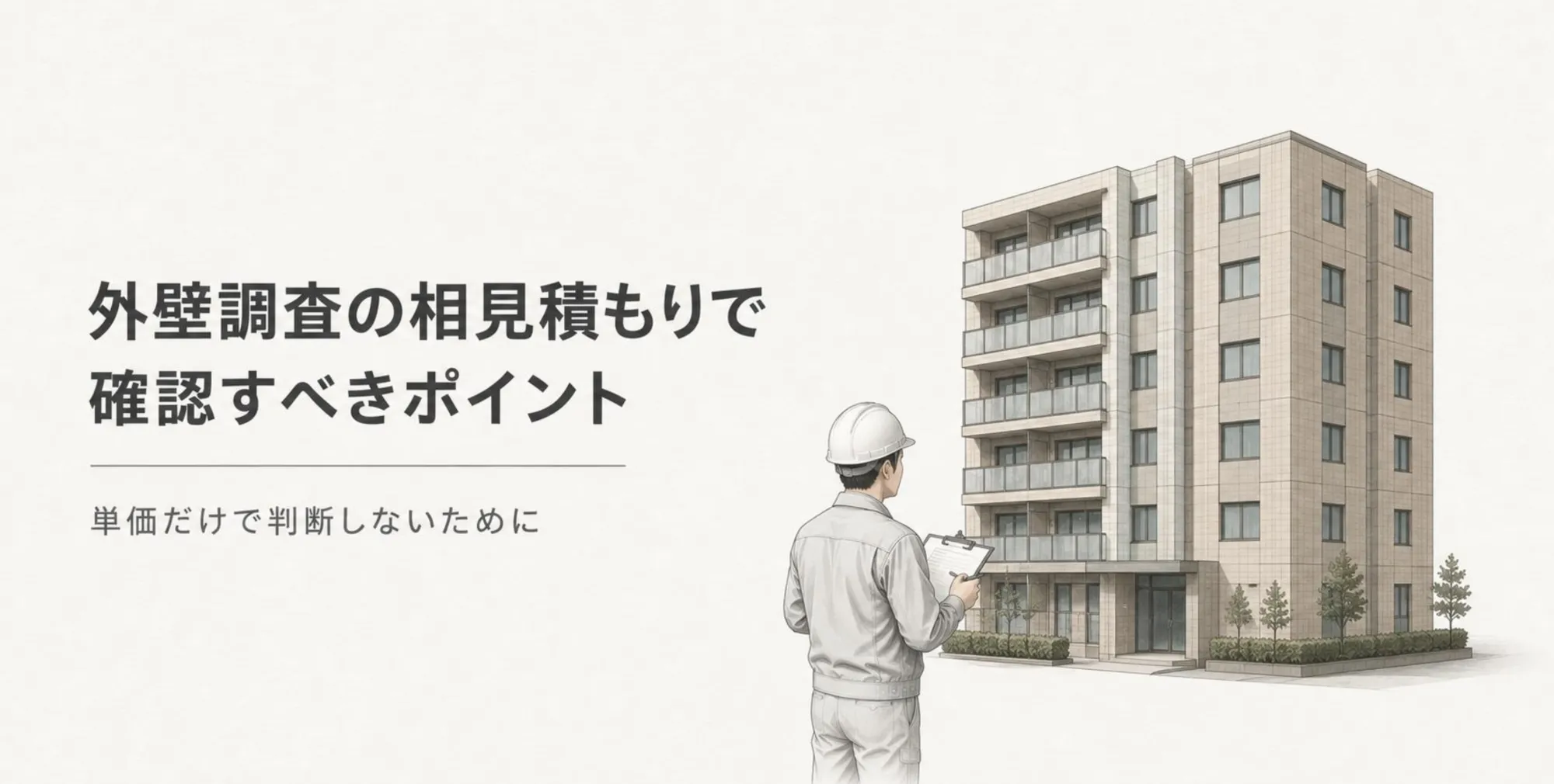 見積をする調査員