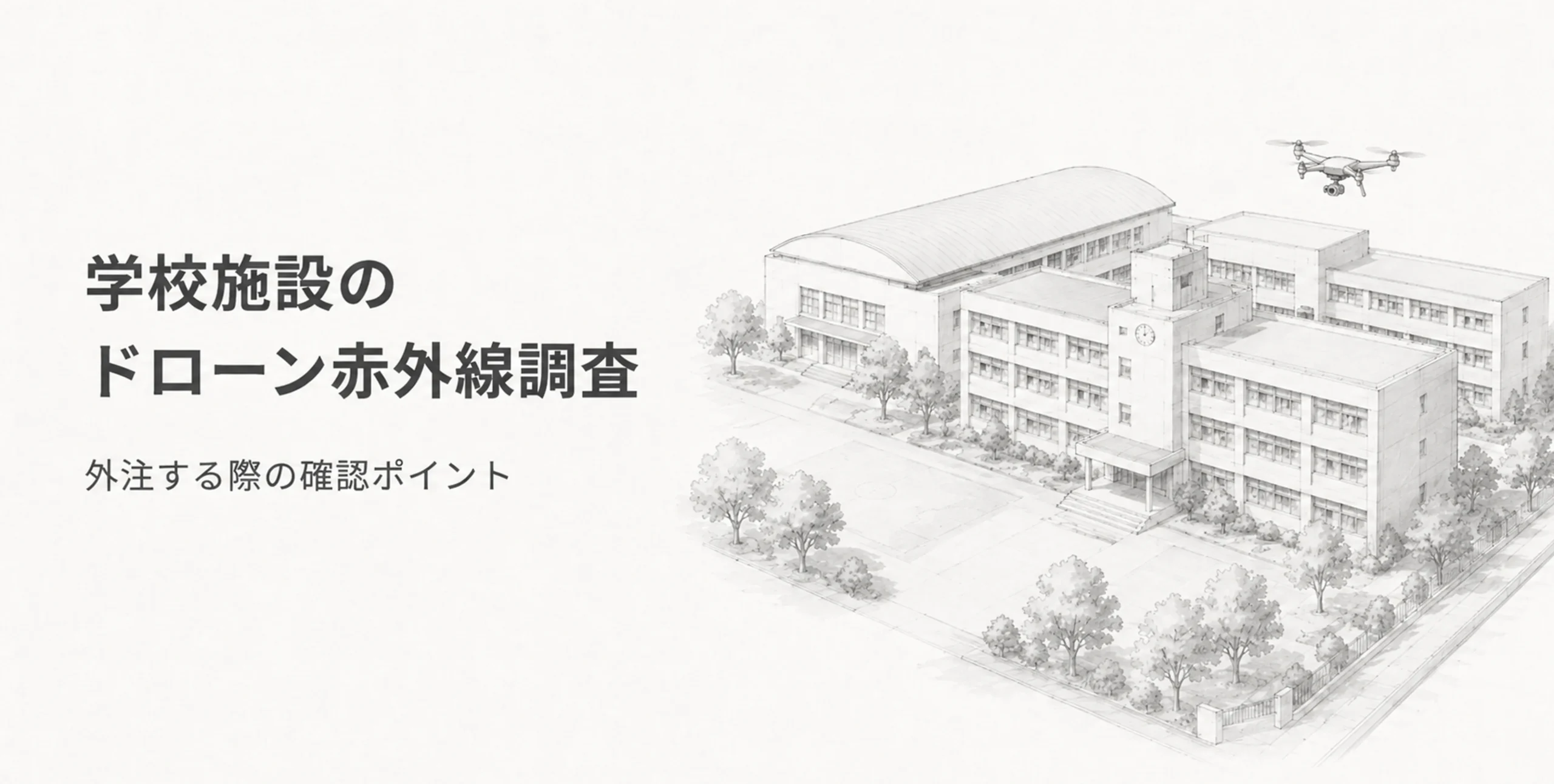 学校施設のドローン赤外線調査で外注する際の確認ポイント