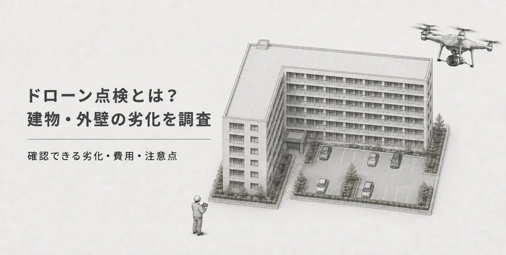 ドローン点検とは？建物・外壁の劣化を調査